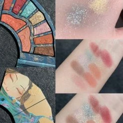 Florasis X Heaven Gaya Luoshenfu Eyeshadow Palette Peony Exquisitely Carved Flower Pattern Makeup Palette