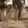 EverythingCuteClub Bear Embroidery Cardigan Sweater 2 EverythingCuteClub Bear Embroidery Cardigan Sweater