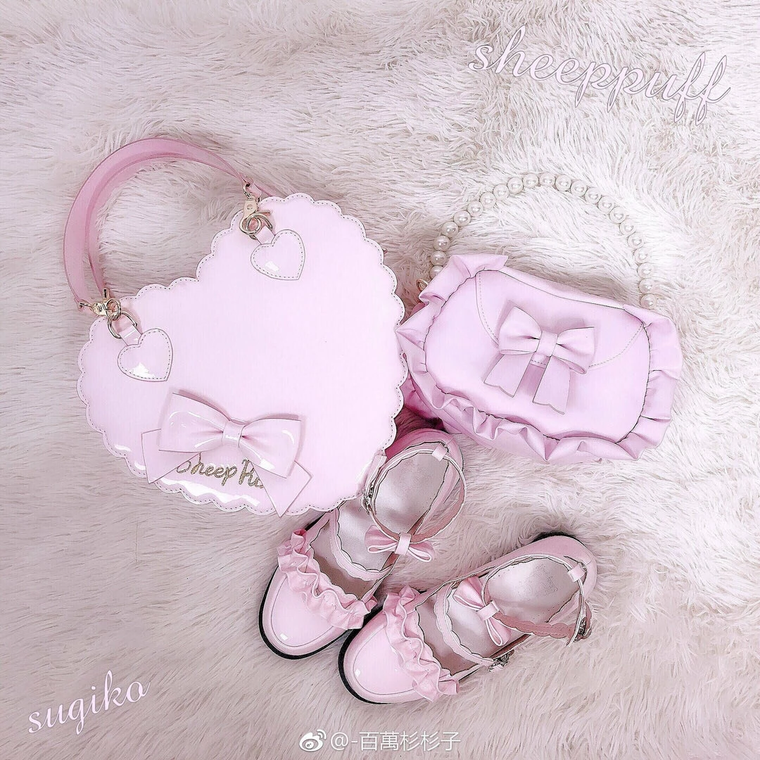 EverythingCuteClub Meiruru Leather Shoes Low Heel Sheep Puff Accessories 14 EverythingCuteClub Meiruru Leather Shoes Low Heel Sheep Puff Accessories