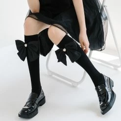 EverythingCuteClub Big Ribbon Calf Socks Buy 2 Get 1 Free Lingerie + Panties + Sleepwear + Socks