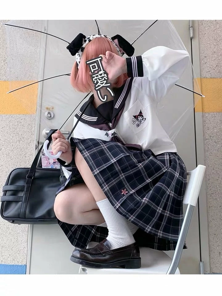 EverythingCuteClub Sanrio Collaboration Kuromi JK Uniform Top 4 EverythingCuteClub Sanrio Collaboration Kuromi JK Uniform Top