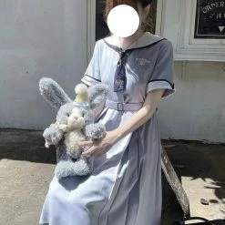 EverythingCuteClub Dress + Rompers Pre-order Sanrio Collaboration 2021 SS Cinnamoroll Short Sleeve Seifuku Dress