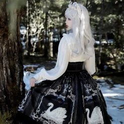 EverythingCuteClub The Death Of Swans SK Midi Dress Bottom