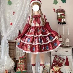 EverythingCuteClub Dress + Rompers The Letter After Christmas Lolita Set Dress + Vest+ Elk Cloak 15 EverythingCuteClub Dress + Rompers The Letter After Christmas Lolita Set Dress + Vest+ Elk Cloak