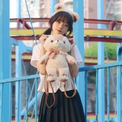 EverythingCuteClub Milky Bear Backpack Shoulder Bag 2 Ways Accessories
