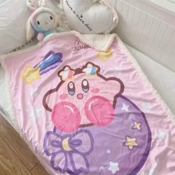 EverythingCuteClub Room Decor Kirby Fleece Blanket Couch Blanket / Throws