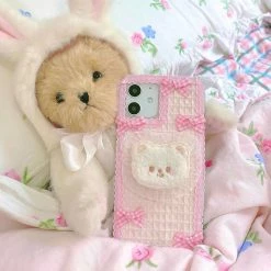 EverythingCuteClub Soft Bear Handmade Phone Case