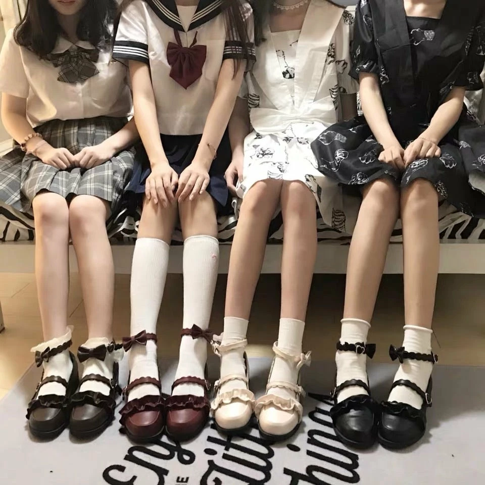 EverythingCuteClub Meiruru Leather Shoes Low Heel Sheep Puff Accessories 8 EverythingCuteClub Meiruru Leather Shoes Low Heel Sheep Puff Accessories