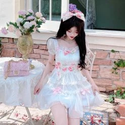 EverythingCuteClub Heart Leaps Short Sleeve Dress Dress + Rompers