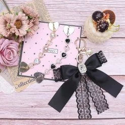 EverythingCuteClub Phone Cases + Ipad Cases Phone Chain Gold/silver Colour Love Heart