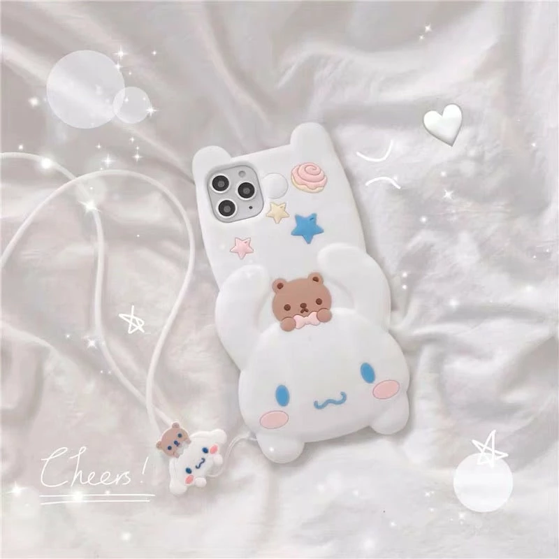 EverythingCuteClub Phone Cases + Ipad Cases Cinnamorolls Silicone IPhone Case With Lanyard 3 EverythingCuteClub Phone Cases + Ipad Cases Cinnamorolls Silicone IPhone Case With Lanyard