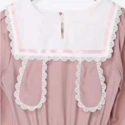 EverythingCuteClub My Melody / Cinnamoroll / Kuromi Navy Collar Rabbit Ear Dress