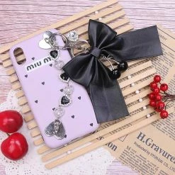EverythingCuteClub Phone Cases + Ipad Cases Phone Chain Gold/silver Colour Love Heart