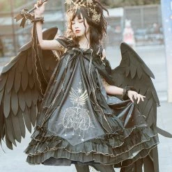 EverythingCuteClub Gothic Black Scepter Handmade Accessories