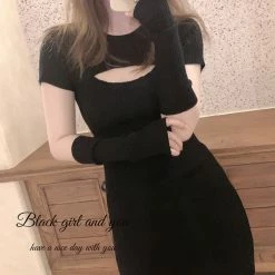 EverythingCuteClub Hollow Out Black / Blue Summer Girl Dress 16 EverythingCuteClub Hollow Out Black / Blue Summer Girl Dress