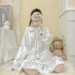 EverythingCuteClub Moonlight Rabbit Pyjamas Dress Lingerie + Panties + Sleepwear + Socks