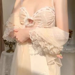 EverythingCuteClub Tipsy Rose Lingerie Set Night Dress Lingerie + Panties + Sleepwear + Socks