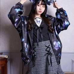 EverythingCuteClub My Melody Kuromi Navy Blouse Shirt Top