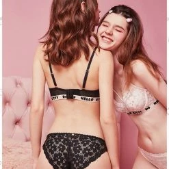 EverythingCuteClub Hello Kitty Lace Bra Set Lingerie + Panties + Sleepwear + Socks