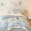 EverythingCuteClub Bed Linen / Bedding Sets Sea Salt White / Blue Teddy Fleece Bedding Set Bed Linen 2 EverythingCuteClub Bed Linen / Bedding Sets Sea Salt White / Blue Teddy Fleece Bedding Set Bed Linen
