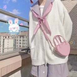 EverythingCuteClub Love Heart Pancake Mini Bag