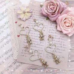 EverythingCuteClub Accessories Heart Bear Earrings