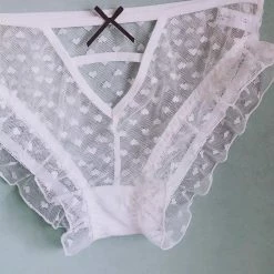 EverythingCuteClub Love Heart Mesh Underwear Panties Lingerie + Panties + Sleepwear + Socks 7 EverythingCuteClub Love Heart Mesh Underwear Panties Lingerie + Panties + Sleepwear + Socks