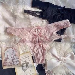 EverythingCuteClub Lingerie + Panties + Sleepwear + Socks Romance Of Ribbon Panties Thongs & V-string