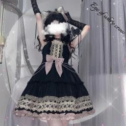 EverythingCuteClub Black Berry Lolita Fashion Dress Dress + Rompers