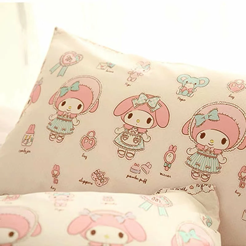 EverythingCuteClub My Melody Pink Bed Linen Duvet Cover Bed Sheet And Pillow Case Bed Linen / Bedding Sets 5 EverythingCuteClub My Melody Pink Bed Linen Duvet Cover Bed Sheet And Pillow Case Bed Linen / Bedding Sets
