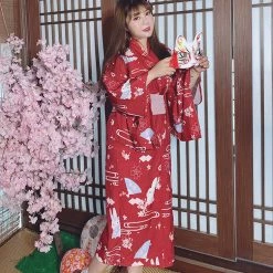 EverythingCuteClub Dress + Rompers Kimono Style Dress Rabbit Plus Size