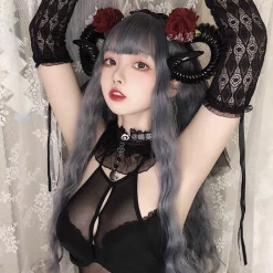 EverythingCuteClub Lingerie + Panties + Sleepwear + Socks Dark Angel Singer Cosplay Swallow-tailed Dress Lingerie