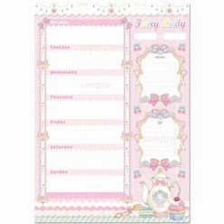 EverythingCuteClub, Fairylady Tea Party Unicorn Fairy Schedule Set Daily Schedule Weekly Schedule Monthly Schedule