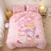 EverythingCuteClub Sanrio Core My Melody Kuromi Piano Bedding Sets Bed Linen