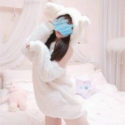 EverythingCuteClub Top White Bunny Pull Over Hoodie 9 EverythingCuteClub Top White Bunny Pull Over Hoodie