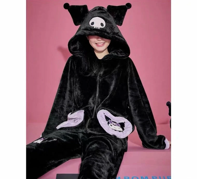 EverythingCuteClub Sanrio Collaboration Kuromi Pyjamas Pajamas Set Fleece Cozy And Warm Top 6 EverythingCuteClub Sanrio Collaboration Kuromi Pyjamas Pajamas Set Fleece Cozy And Warm Top