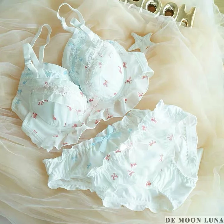 EverythingCuteClub Lingerie + Panties + Sleepwear + Socks Bowknot Girlish Bra Sets Big Size Available 4 EverythingCuteClub Lingerie + Panties + Sleepwear + Socks Bowknot Girlish Bra Sets Big Size Available