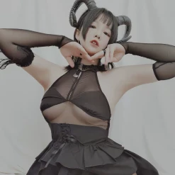 EverythingCuteClub Lingerie + Panties + Sleepwear + Socks Dark Angel Singer Cosplay Swallow-tailed Dress Lingerie