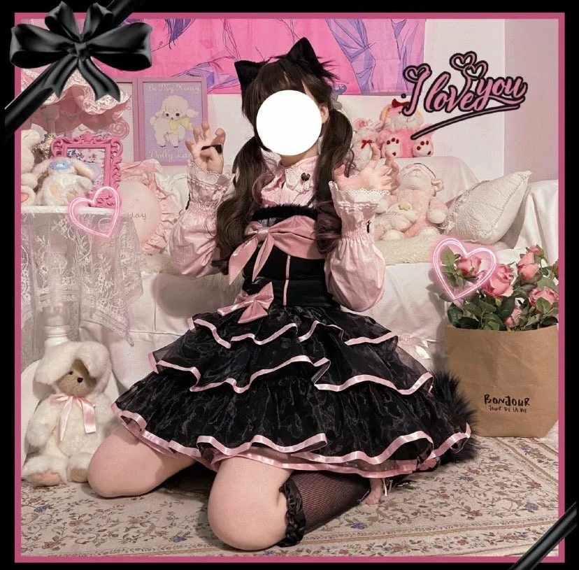EverythingCuteClub Pre-order Be Your Sweet Kitty (top/ Skirt) Lolita Dress 3 EverythingCuteClub Pre-order Be Your Sweet Kitty (top/ Skirt) Lolita Dress