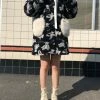 EverythingCuteClub Black White Teddy Bear Long / Short Coat Jackets + Puffs+ Coats