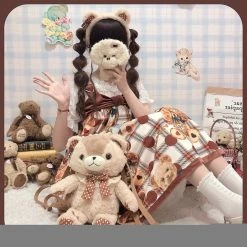 EverythingCuteClub Milky Bear Backpack Shoulder Bag 2 Ways Accessories