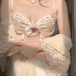 EverythingCuteClub Tipsy Rose Lingerie Set Night Dress Lingerie + Panties + Sleepwear + Socks