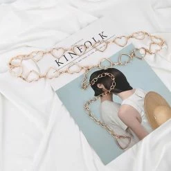 EverythingCuteClub Accessories Love Heart Chain Belt