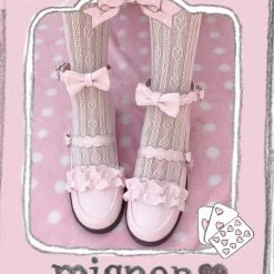 EverythingCuteClub Meiruru Leather Shoes Low Heel Sheep Puff Accessories 33 EverythingCuteClub Meiruru Leather Shoes Low Heel Sheep Puff Accessories