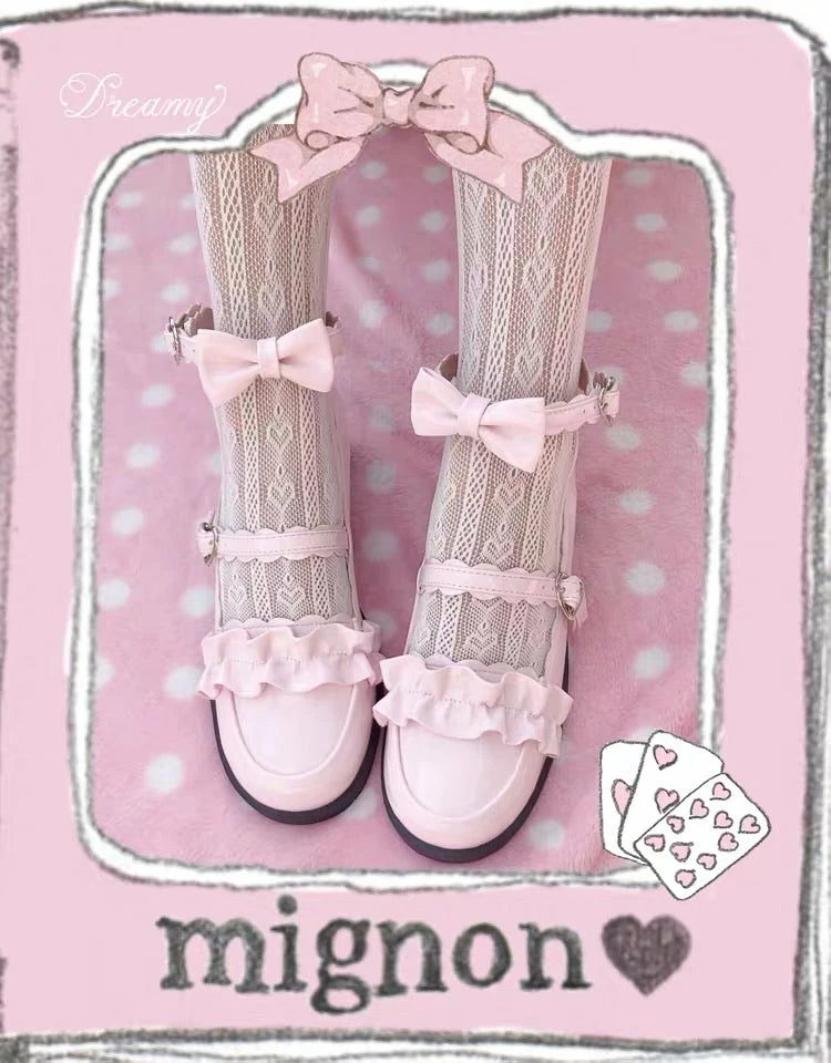 EverythingCuteClub Meiruru Leather Shoes Low Heel Sheep Puff Accessories 13 EverythingCuteClub Meiruru Leather Shoes Low Heel Sheep Puff Accessories