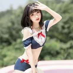 EverythingCuteClub Navy Red Top+bottom Swimsuit Lingerie + Panties + Sleepwear + Socks 11 EverythingCuteClub Navy Red Top+bottom Swimsuit Lingerie + Panties + Sleepwear + Socks