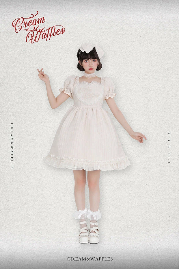 EverythingCuteClub Black Choco Cream Waffle Dolly Dress One Piece Dress 13 EverythingCuteClub Black Choco Cream Waffle Dolly Dress One Piece Dress