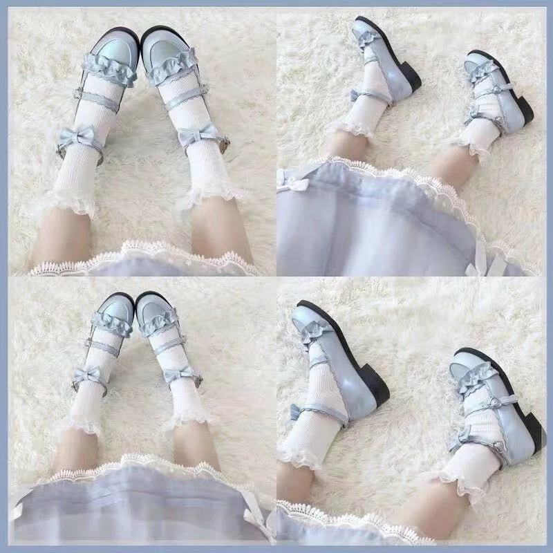 EverythingCuteClub Meiruru Leather Shoes Low Heel Sheep Puff Accessories 4 EverythingCuteClub Meiruru Leather Shoes Low Heel Sheep Puff Accessories