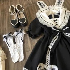 EverythingCuteClub Loveheart Rabbit Casual Lolita One-piece Dress Dress + Rompers