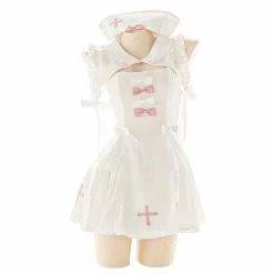 EverythingCuteClub Lingerie + Panties + Sleepwear + Socks Nurse Pinky Lingerie Set Cosplay